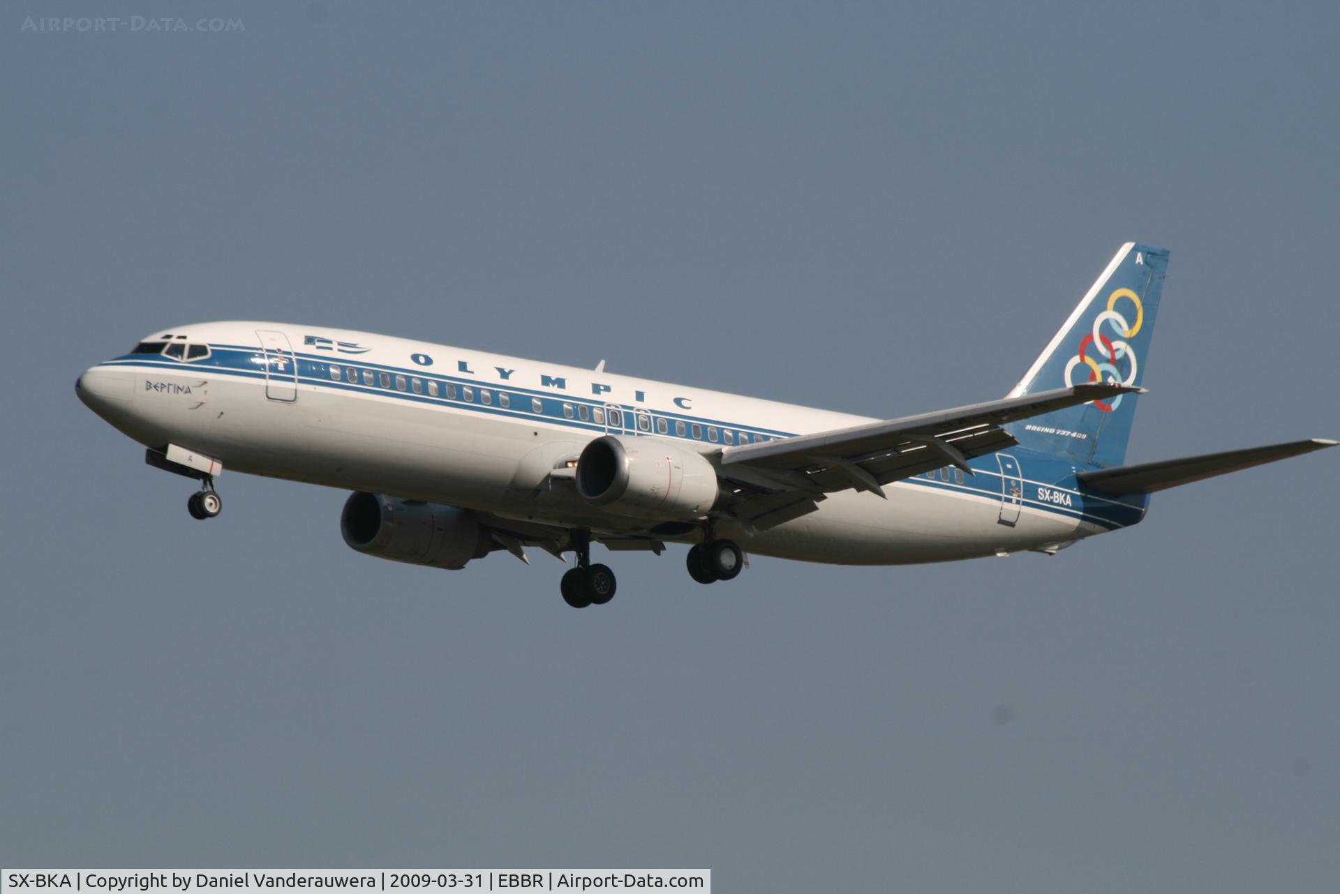 SX-BKA, 1991 Boeing 737-484 C/N 25313, Arrival of flight OA145 to RWY 25L