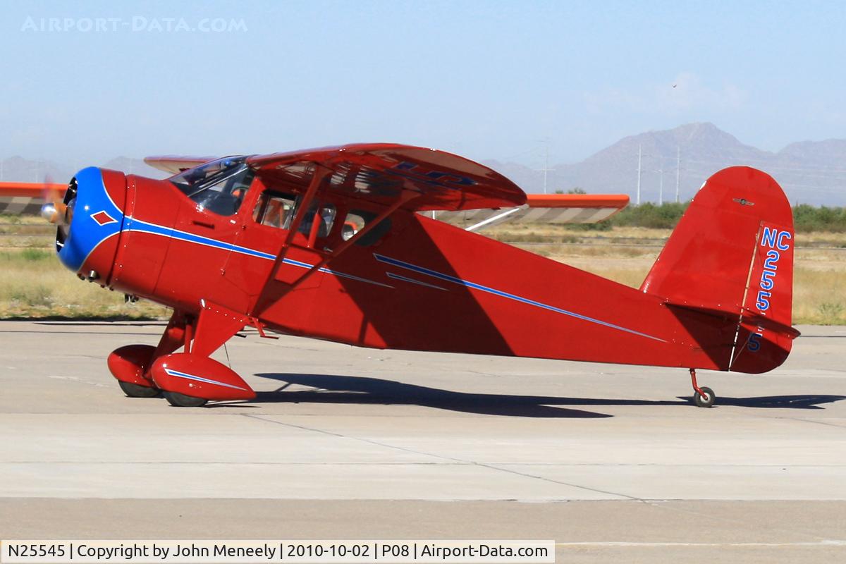 N25545, 1940 Rearwin Cloudster 8135 C/N 822, Breakfast Fly-In at Coolidge - taxiing for takeoff.
