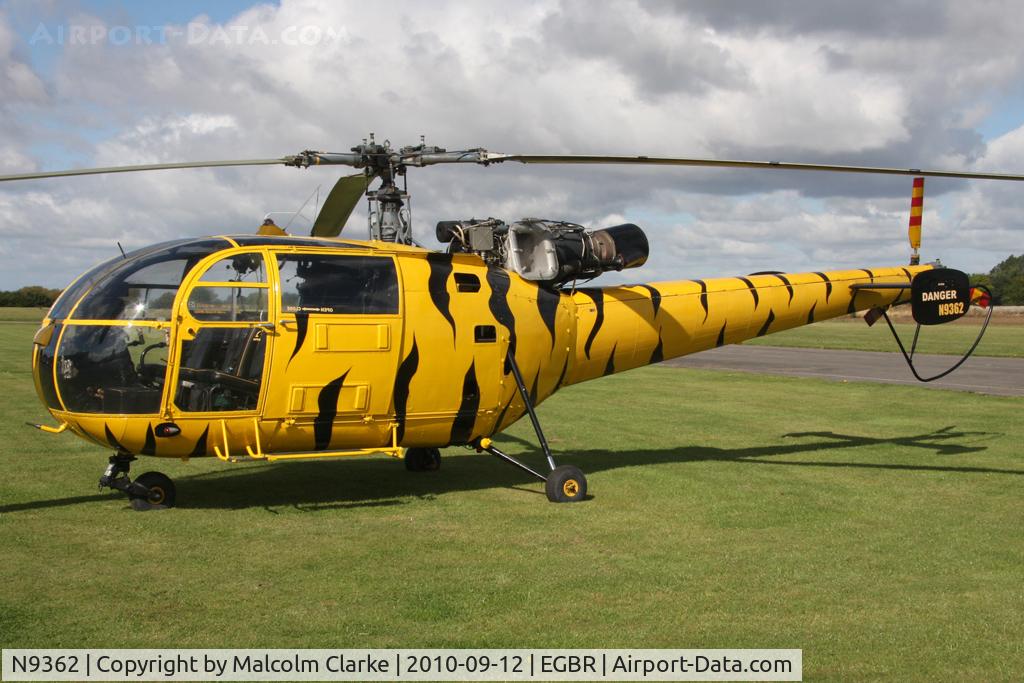 N9362, 1970 Aerospatiale SA-316B Alouette III C/N 1739, Aerospatiale SA-316B Alouette III at Breighton's Helicopter Fly-In in September 2010.