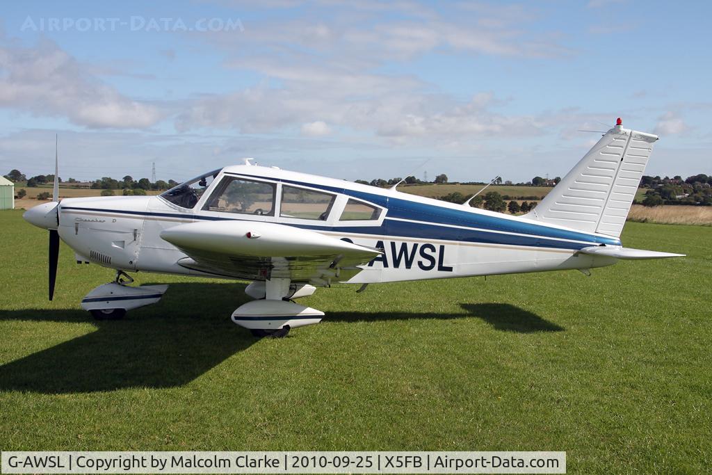 G-AWSL, 1968 Piper PA-28-180 Cherokee C/N 28-4907, Piper PA-28-180 Cherokee at Fishburn Airfield in September 2010