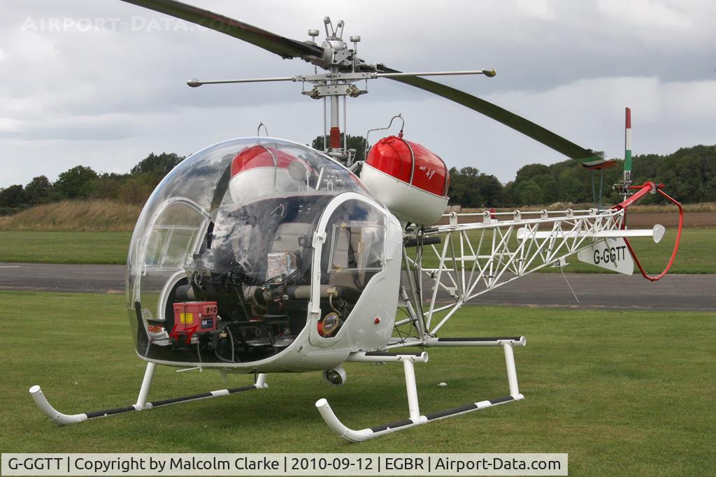 G-GGTT, 1970 Agusta AB-47G-4A C/N 2538, Agusta AB-47G-4A at The Real Aeroplane Companies Helicopter Fly-In, Breighton Airfield, September 12th 2010.
