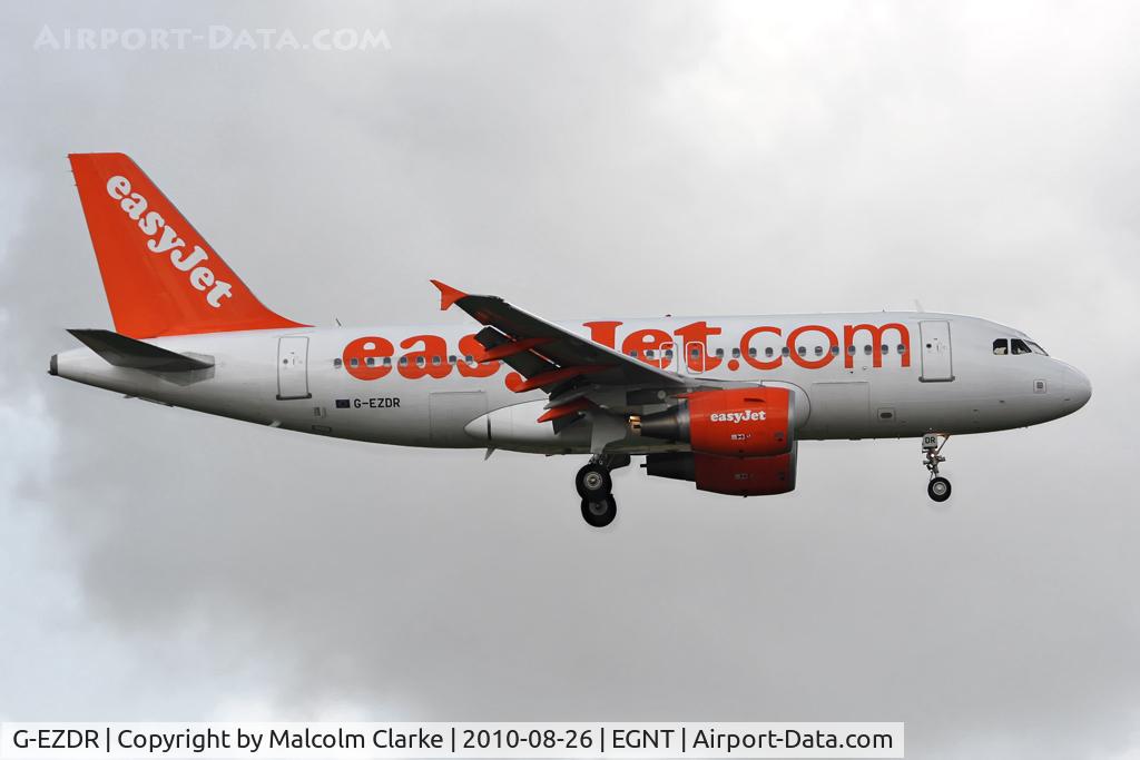G-EZDR, 2008 Airbus A319-111 C/N 3683, Airbus A319-111 approaching Newcastle Airport, September 2010.