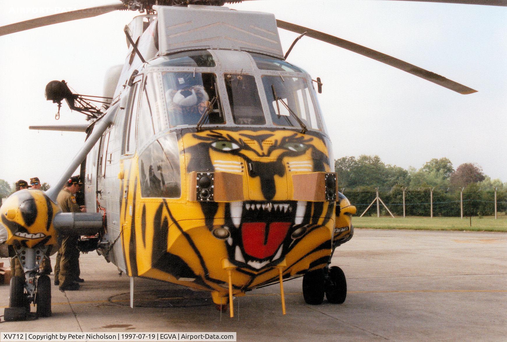 XV712, 1972 Westland Sea King HAS.6 C/N WA683, Sea King HAS.6, callsign Navy 270, of 814 Squadron on display at the 1997 Intnl Air Tattoo at RAF Fairford.