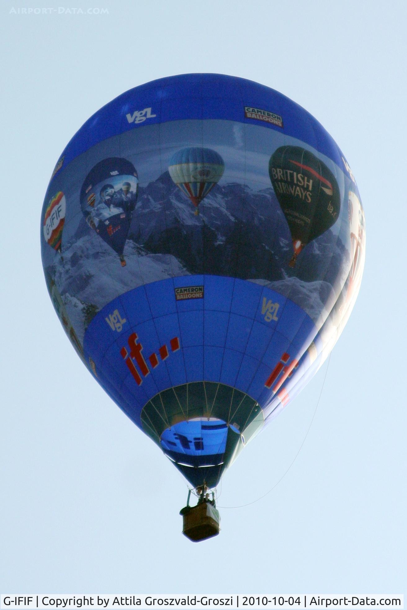 G-IFIF, 2006 Cameron Balloons Ltd CAMERON TR-60 C/N 10811, 19th World Hot Air Balloon Championship, Debrecen-Hungary