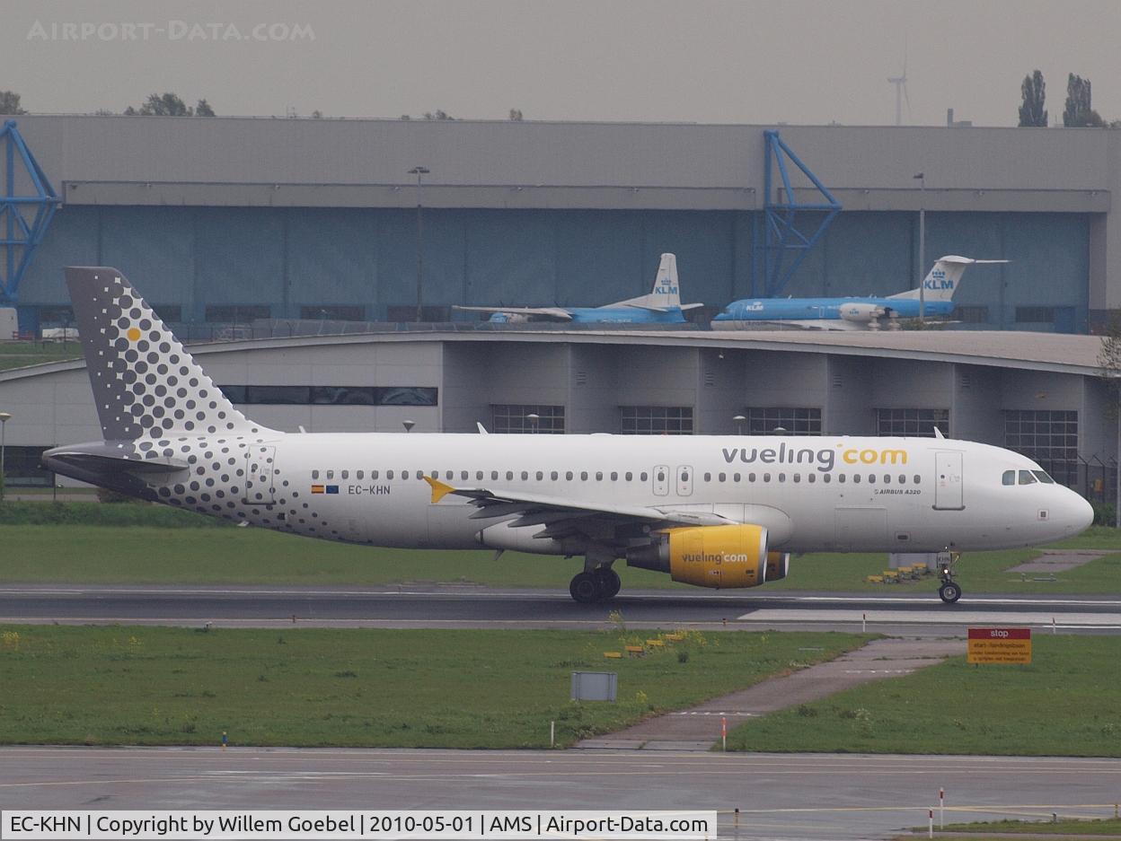 EC-KHN, 2007 Airbus A320-216 C/N 3203, Ready for take off from the  Kaagbaan of Amsterdam airport