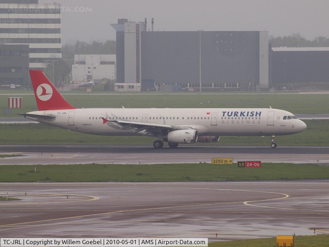 TC-JRL, 2008 Airbus A321-231 C/N 3539, Ready for take off from the  Kaagbaan of Amsterdam airport