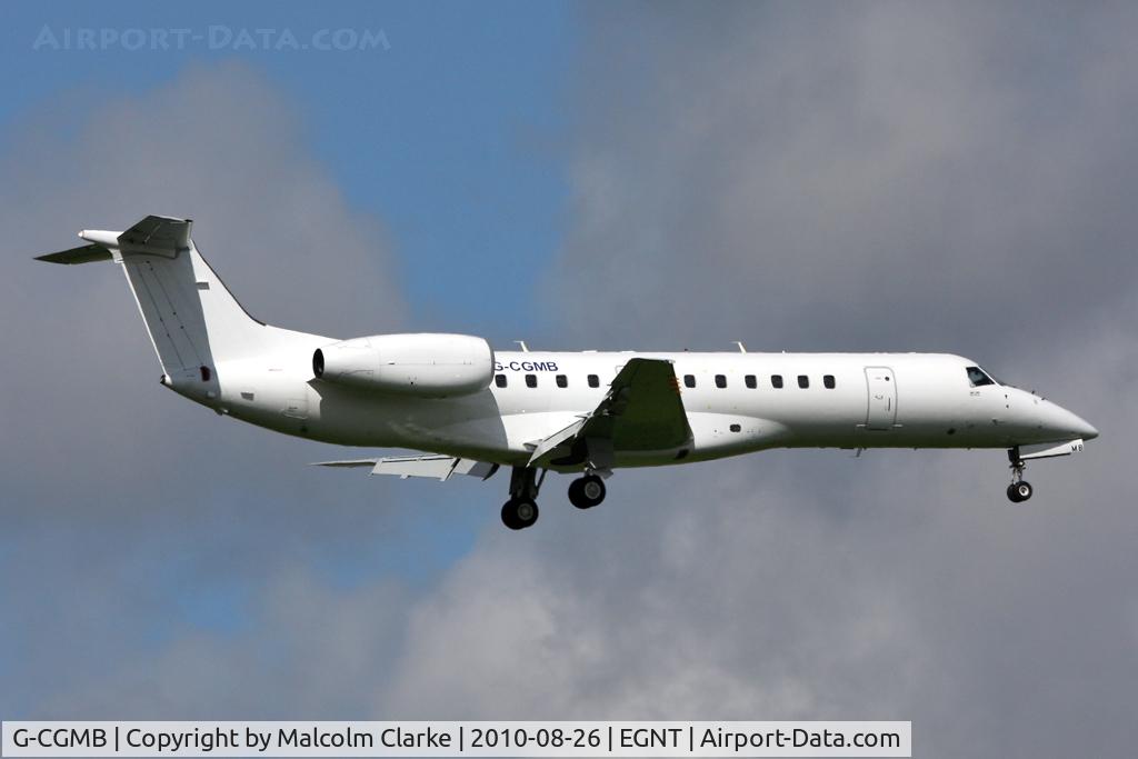 G-CGMB, 2000 Embraer ERJ-135ER (EMB-135ER) C/N 145189, Embraer ERJ-135ER on approach to Newcastle Airport, August 2010.