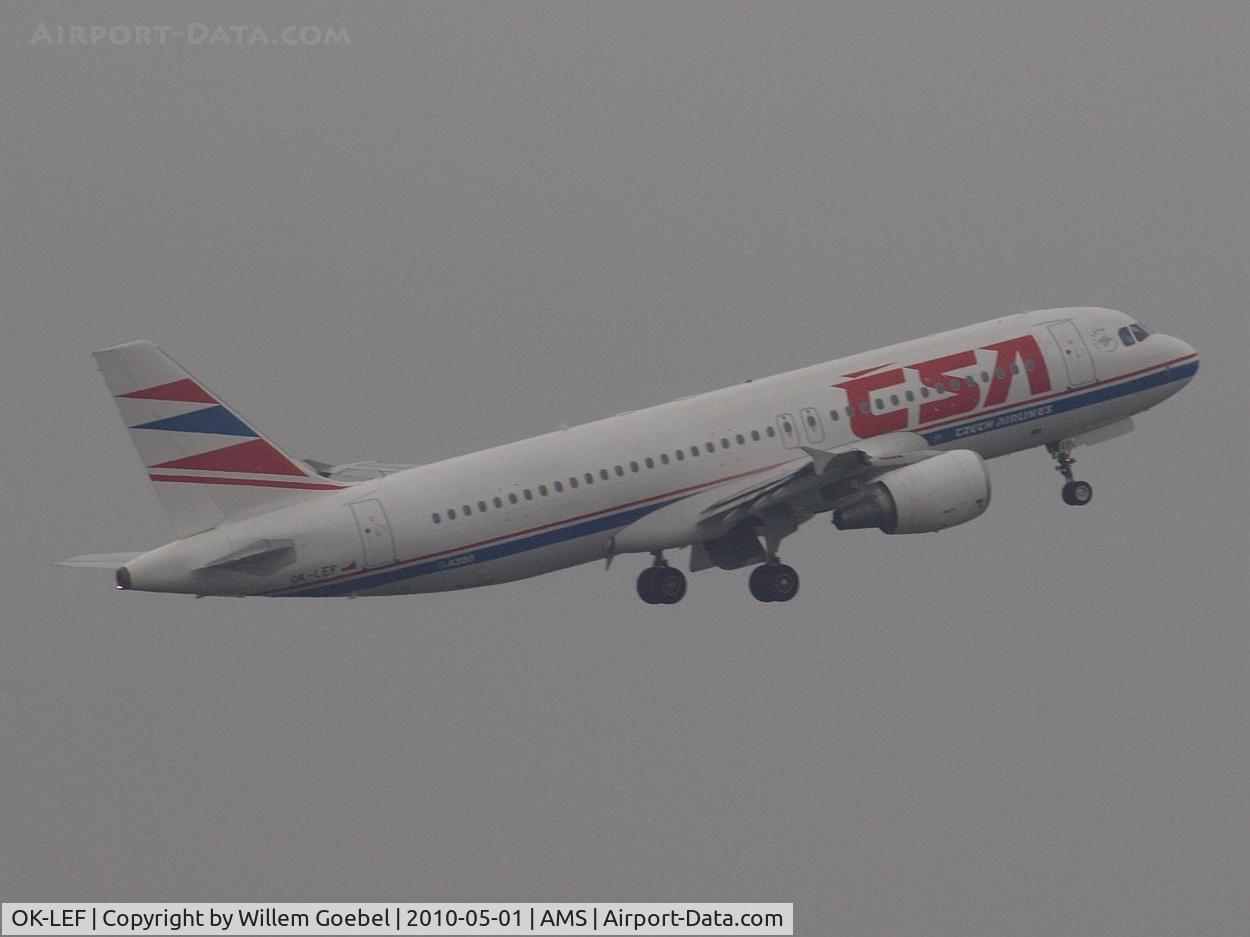 OK-LEF, 2006 Airbus A320-214 C/N 2758, Take off from the Aalsmeerbaan of Amsterdam airport