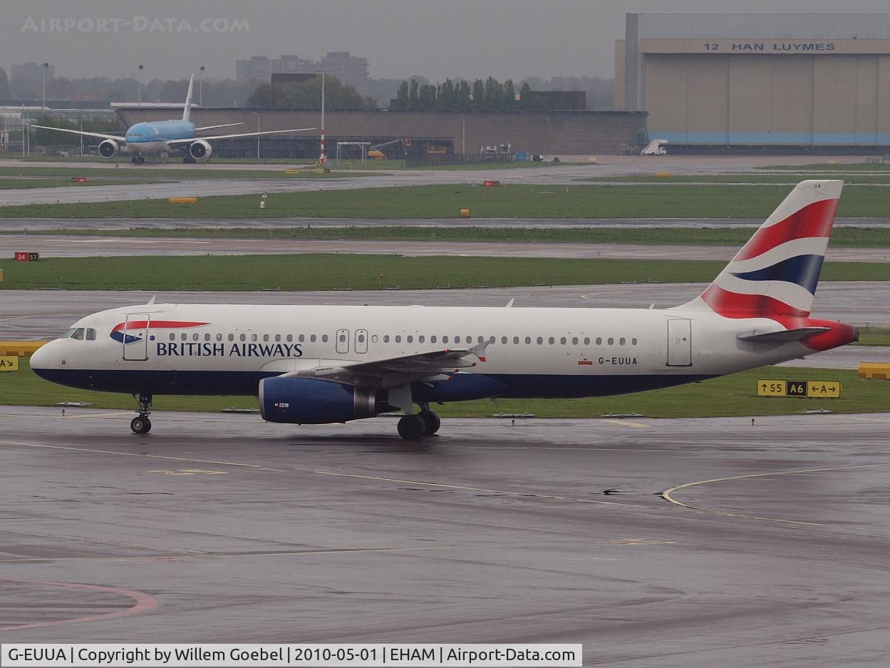 G-EUUA, 2001 Airbus A320-232 C/N 1661, Arrival or taxi to the gate.