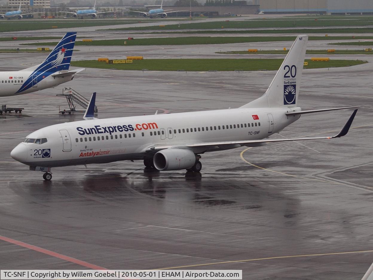 TC-SNF, 2008 Boeing 737-8HC C/N 36529, Arrival or taxi to the gate.