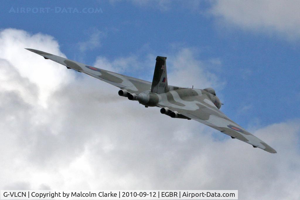 G-VLCN, 1960 Avro Vulcan B.2 C/N Set 12, Avro 698 Vulcan B2 captured whilst carrying out a few circuits of Breighton Airfield during the September 2010 Helicopter Fly-In.