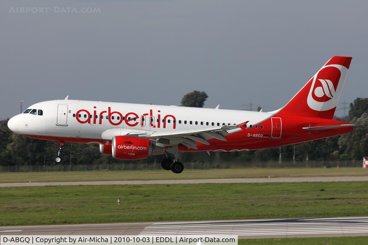 D-ABGQ, 2008 Airbus A319-112 C/N 3700, Air Berlin, Airbus A319-112, CN: 3700