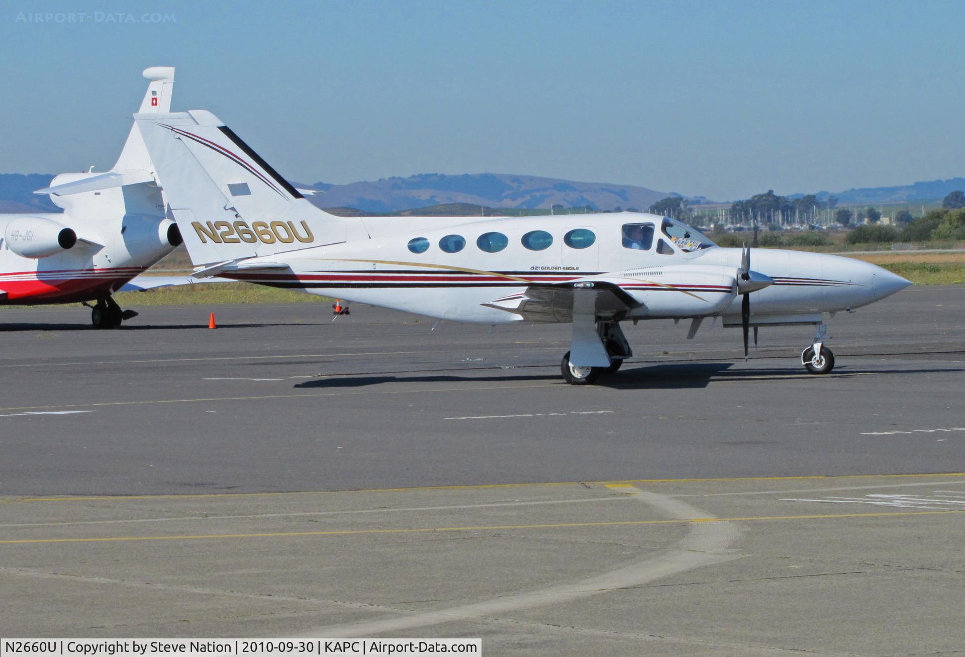N2660U, 1981 Cessna 421C Golden Eagle C/N 421C1210, 1981 Cessna 421C Golden Eagle arriving @ KAPC