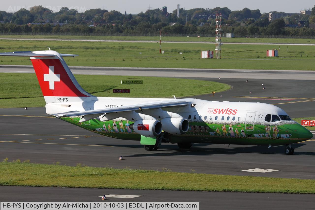 HB-IYS, 2001 British Aerospace Avro 146-RJ100 C/N E3381, Swissair, British Aerospace Avro RJ100, CN: E3381