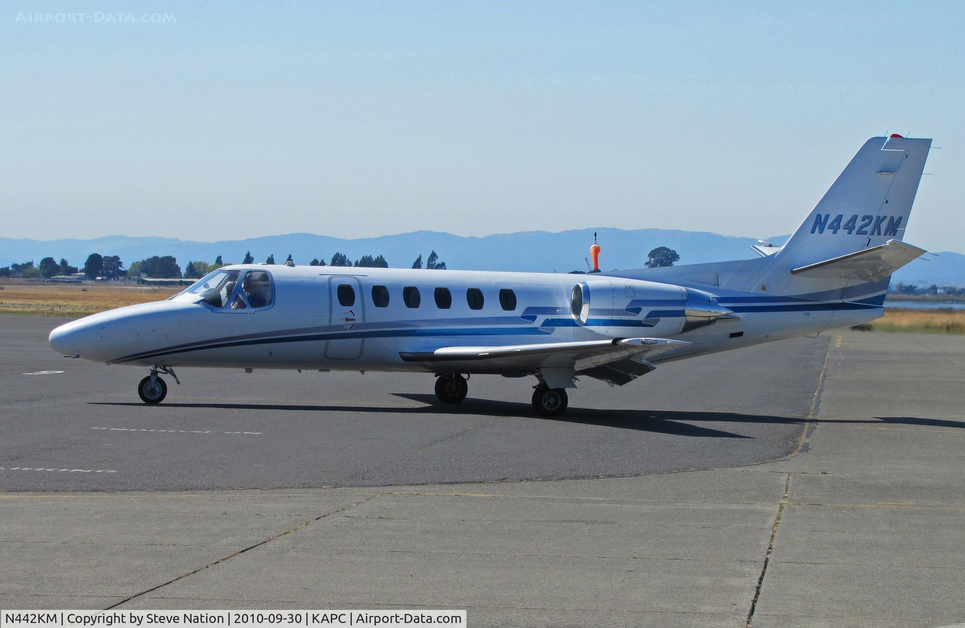 N442KM, 1985 Cessna S550 Citation IIS C/N S550-0060, 1985 Cessna S550 on arrival from KSNA (John Wayne Airport, Santa Ana, CA)