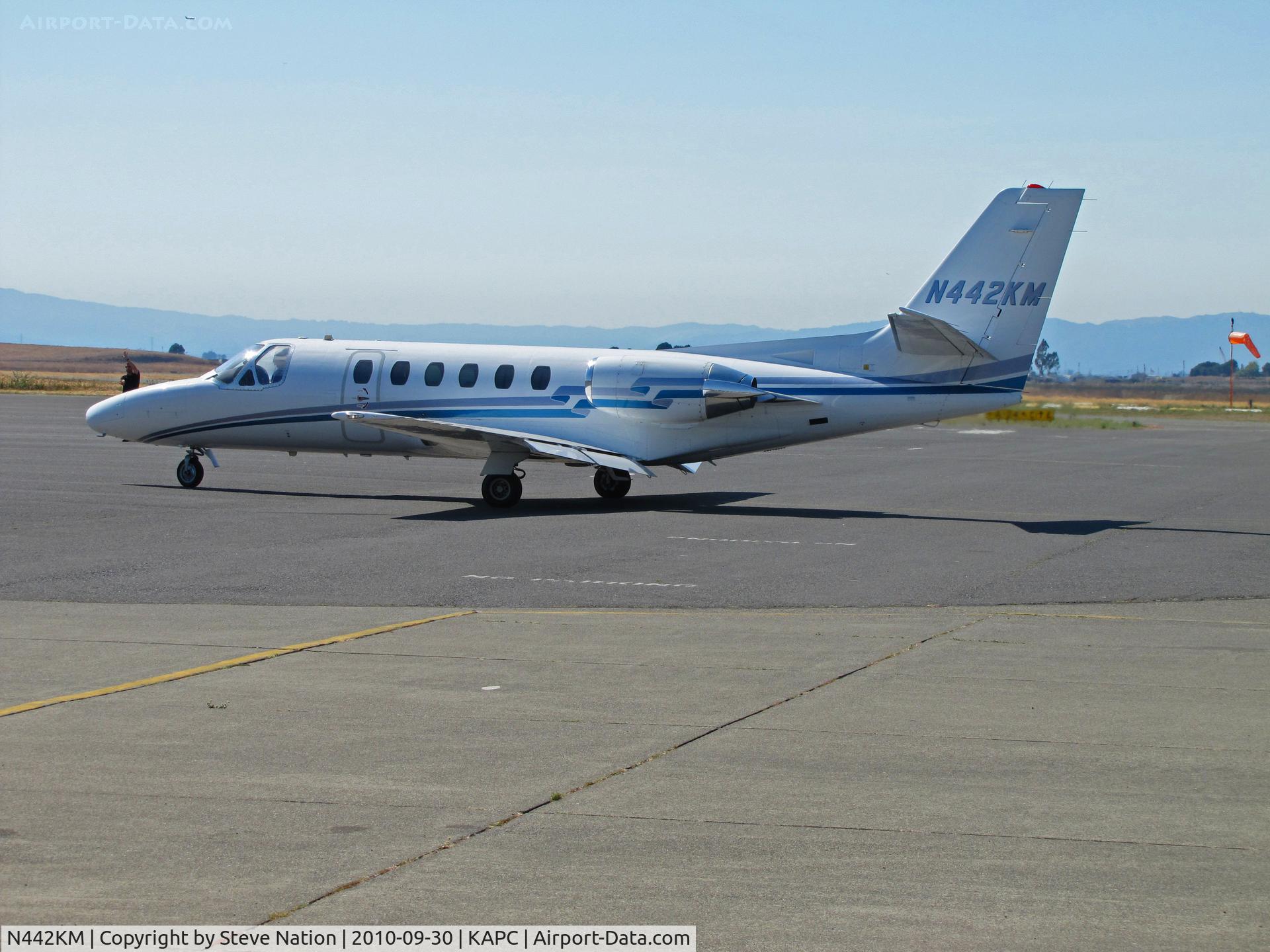 N442KM, 1985 Cessna S550 Citation IIS C/N S550-0060, 1985 Cessna S550 on arrival from KSNA (John Wayne Airport, Santa Ana, CA)
