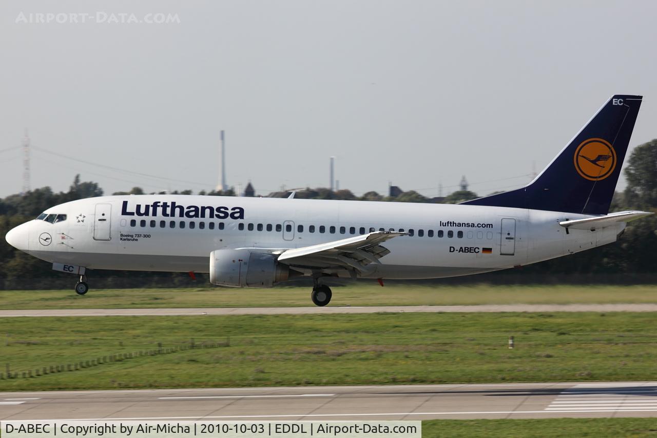 D-ABEC, 1991 Boeing 737-330 C/N 25149, Lufthansa, Boeing 737-330, CN: 25149/2081, Aircraft Name: Karlsruhe