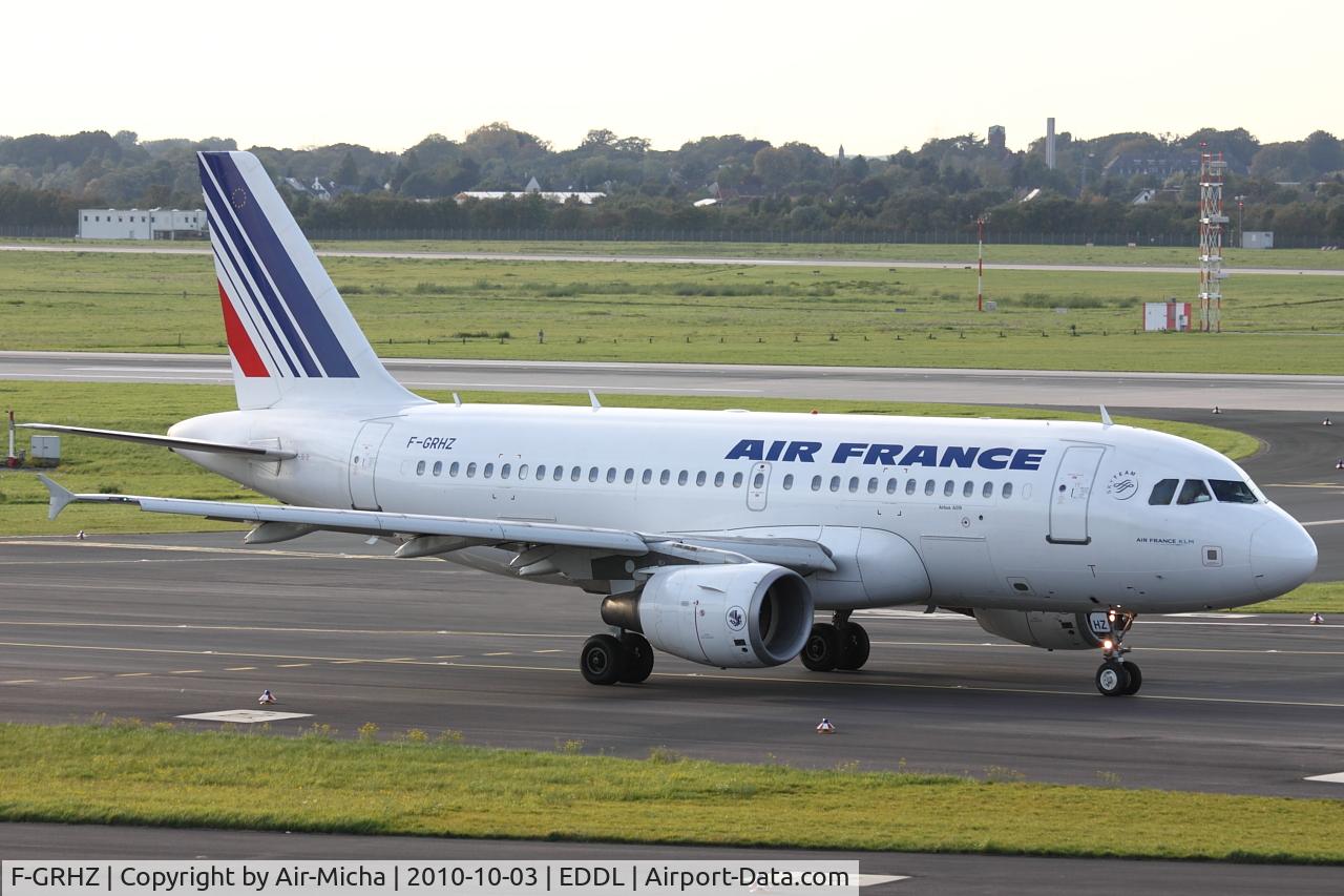 F-GRHZ, 2001 Airbus A319-111 C/N 1622, Air France, Airbus A319-111, CN: 1622
