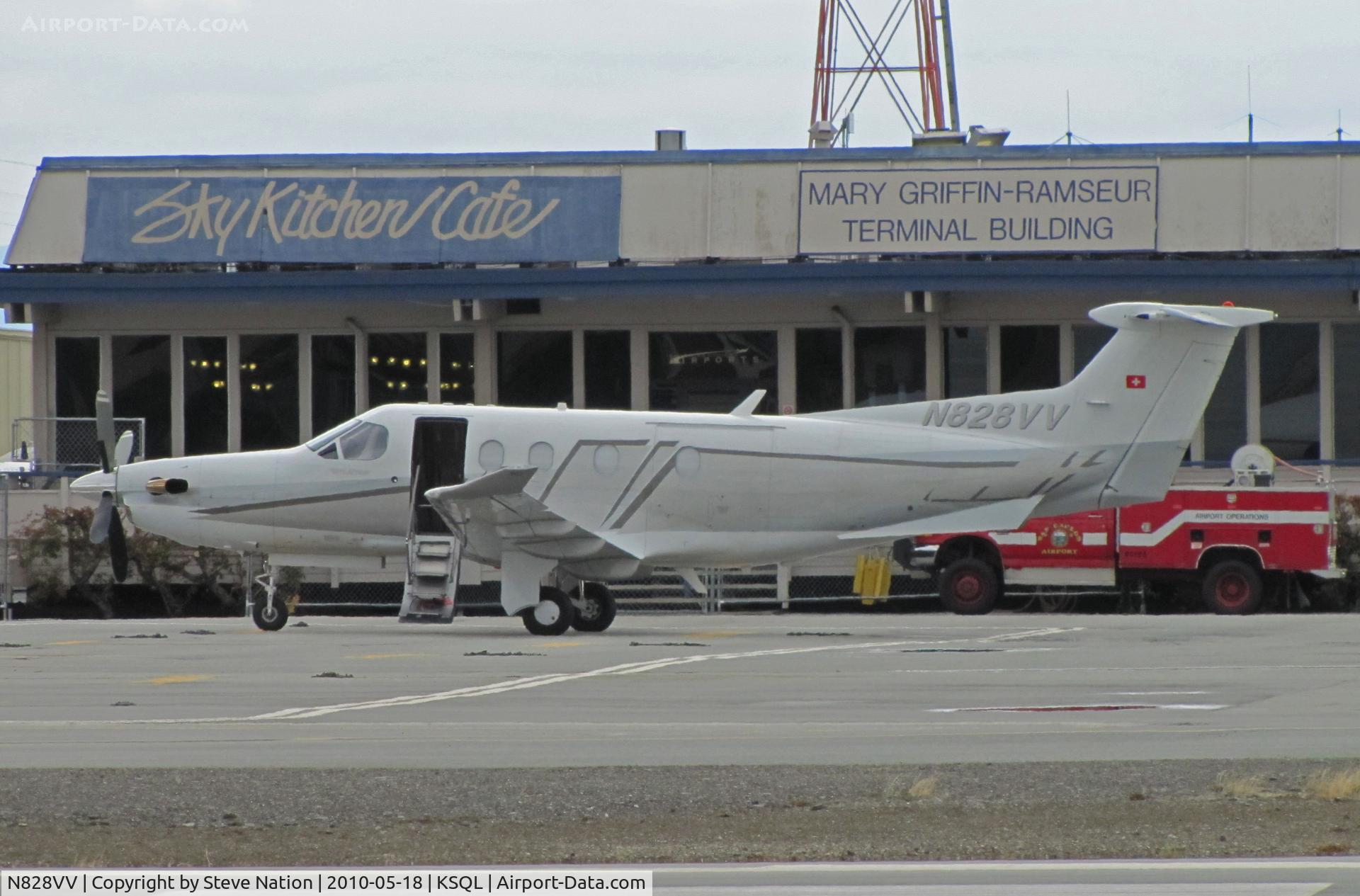 N828VV, 2007 Pilatus PC-12/47 C/N 826, Valley View Ventures 2007 PC-12/47 visiting San Carlos, CA from Modesto, CA