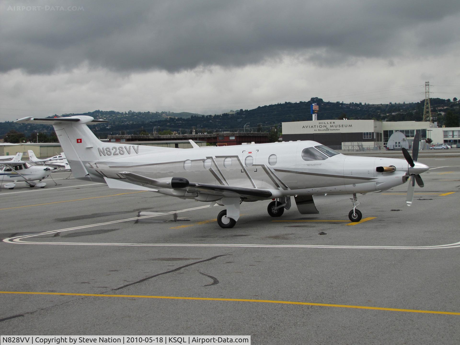 N828VV, 2007 Pilatus PC-12/47 C/N 826, Valley View Ventures 2007 PC-12/47 visiting San Carlos, CA from Modesto, CA