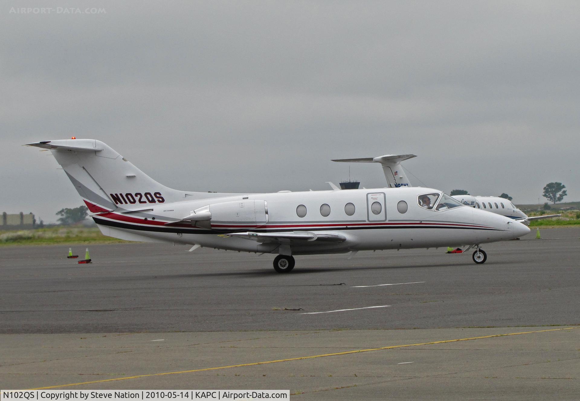 N102QS, Raytheon Beechjet 400A C/N RK-380, NetJets Raytheon 400 departing Napa, CA for KOXR (Oxnard, CA)