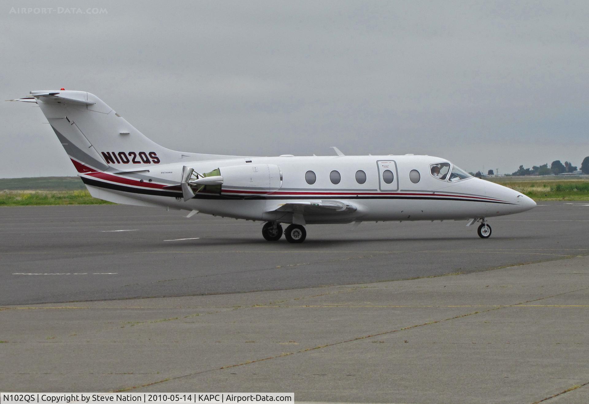 N102QS, Raytheon Beechjet 400A C/N RK-380, NetJets Raytheon 400 departing Napa, CA for KOXR (Oxnard, CA)
