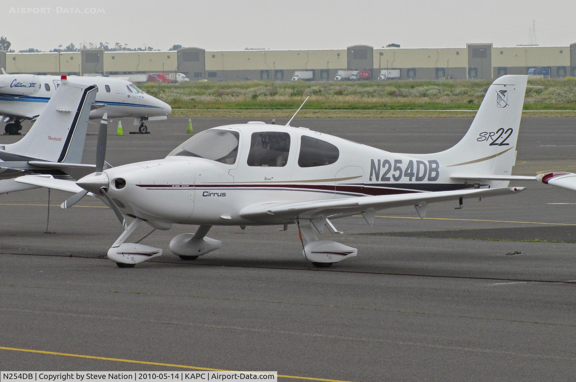 N254DB, 2002 Cirrus SR22 C/N 0157, 2002 Cirrus Design SR22 visiting Napa from Monterey, CA