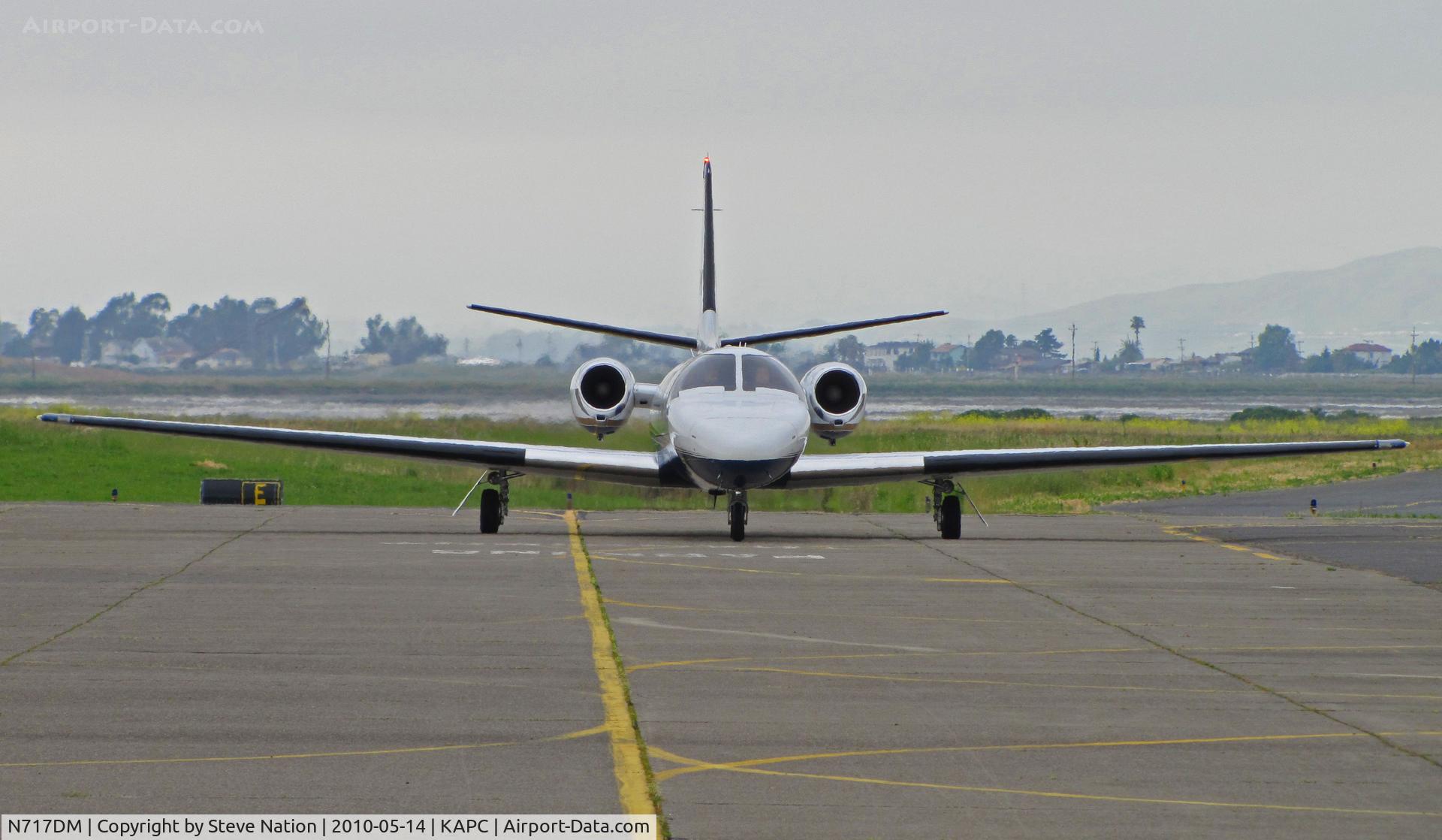 N717DM, 1982 Cessna 550 C/N 550-0436, Head-on shot of 1982 Cessna 550 arriving from KDWA (Yolo County Airport, Davis, CA)