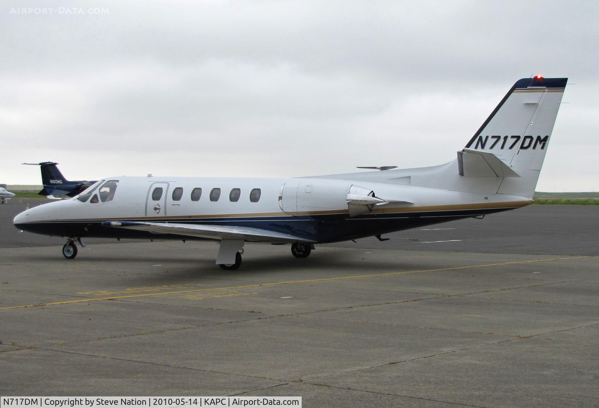 N717DM, 1982 Cessna 550 C/N 550-0436, 1982 Cessna 550 arriving from KDWA (Yolo County Airport, Davis, CA)