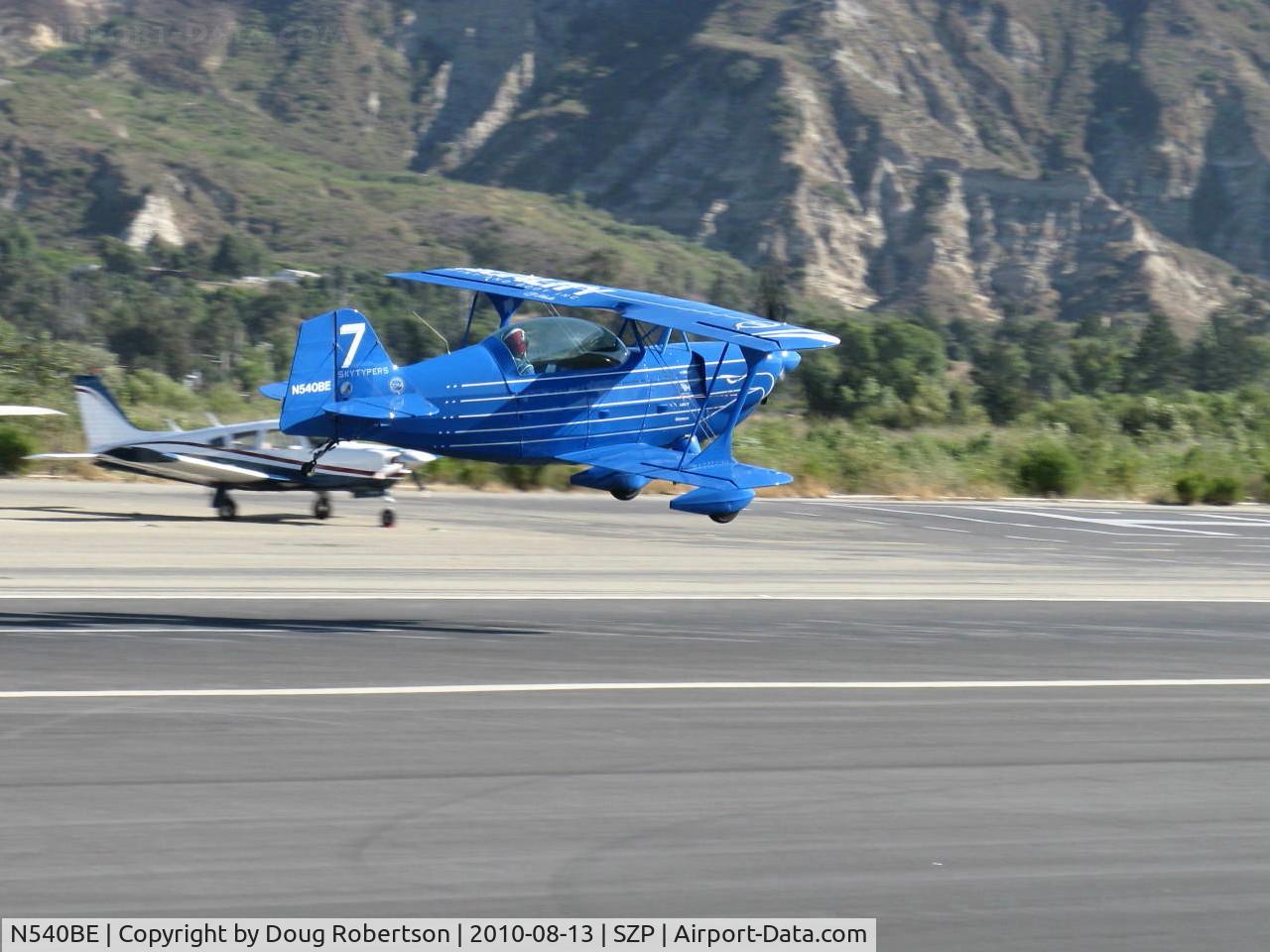 N540BE, Christen Eagle II C/N 0001 (N10AL), McCommon CHRISTEN EAGLE II, Lycoming IO-540 300 Hp upgrade, takeoff climb Rwy 22