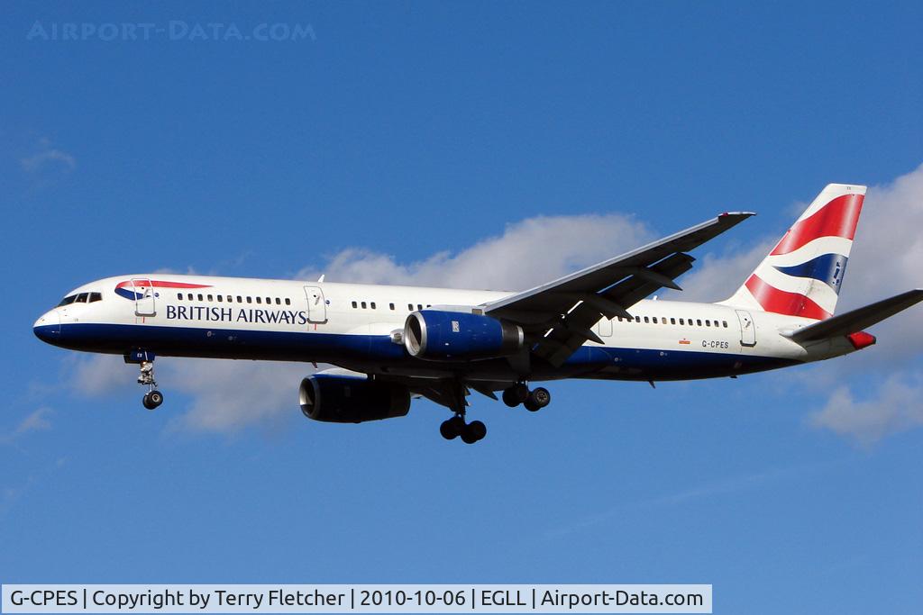 G-CPES, 1998 Boeing 757-236 C/N 29114, 1998 Boeing BOEING 757-236, c/n: 29114 at Heathrow