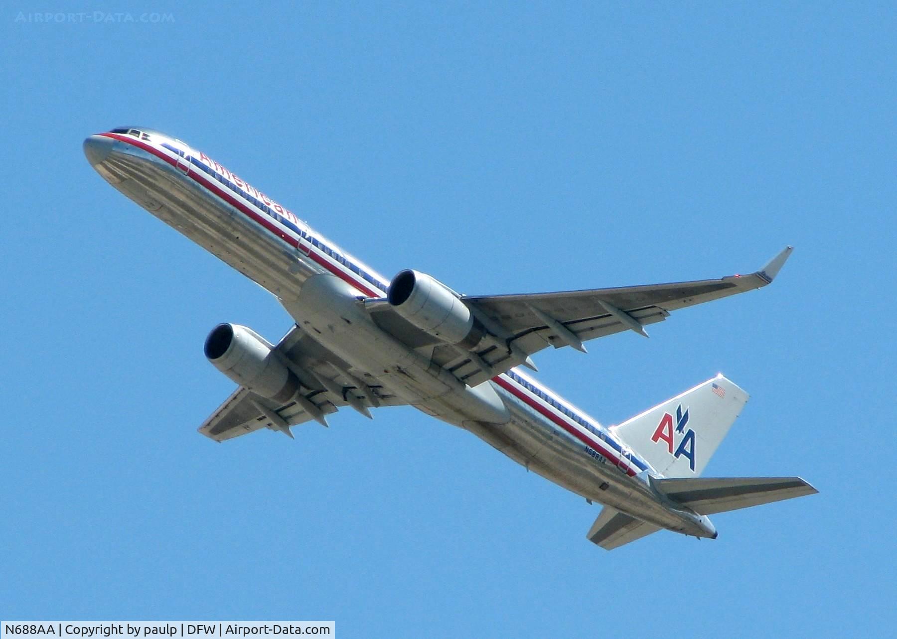 N688AA, 1993 Boeing 757-223 C/N 25730, Off of 36R at DFW.