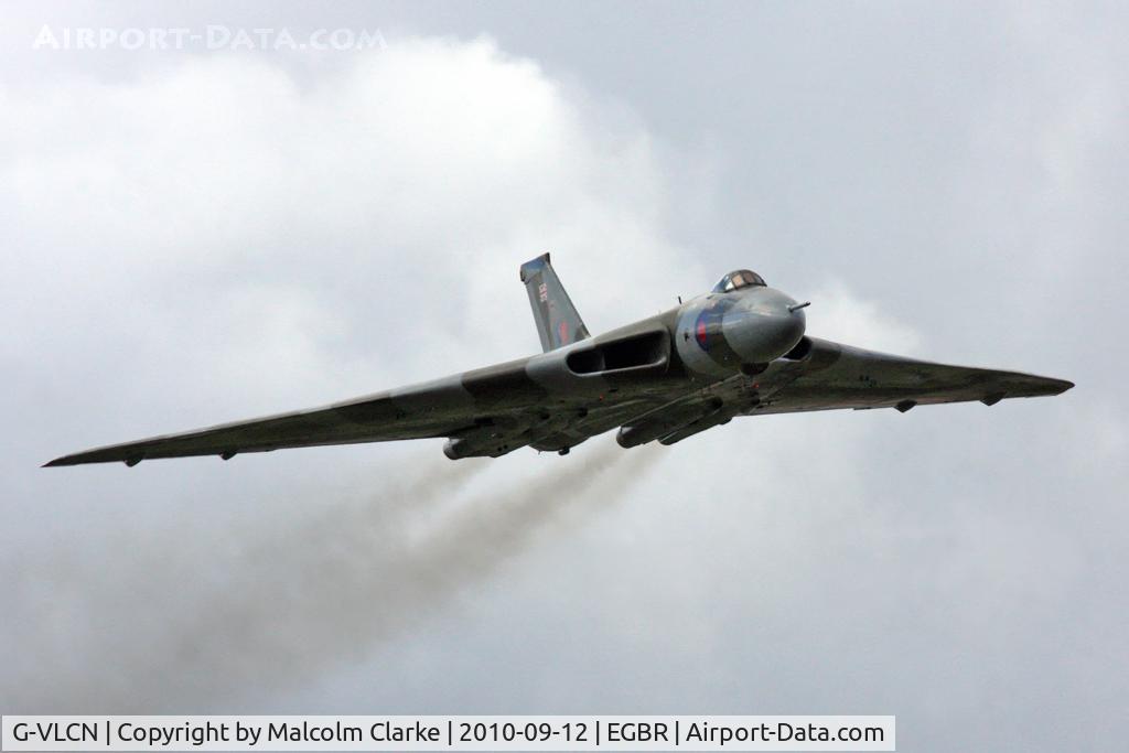 G-VLCN, 1960 Avro Vulcan B.2 C/N Set 12, Avro 698 Vulcan B2 captured whilst carrying out a few circuits of Breighton Airfield during the September 2010 Helicopter Fly-In.