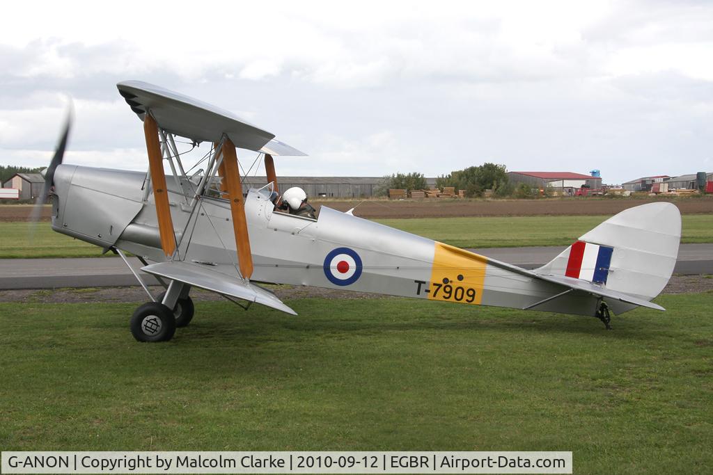 G-ANON, 1941 De Havilland DH-82A Tiger Moth II C/N 84270, De Havilland DH82C Tiger Moth at Breighton Airfield, September 2010.