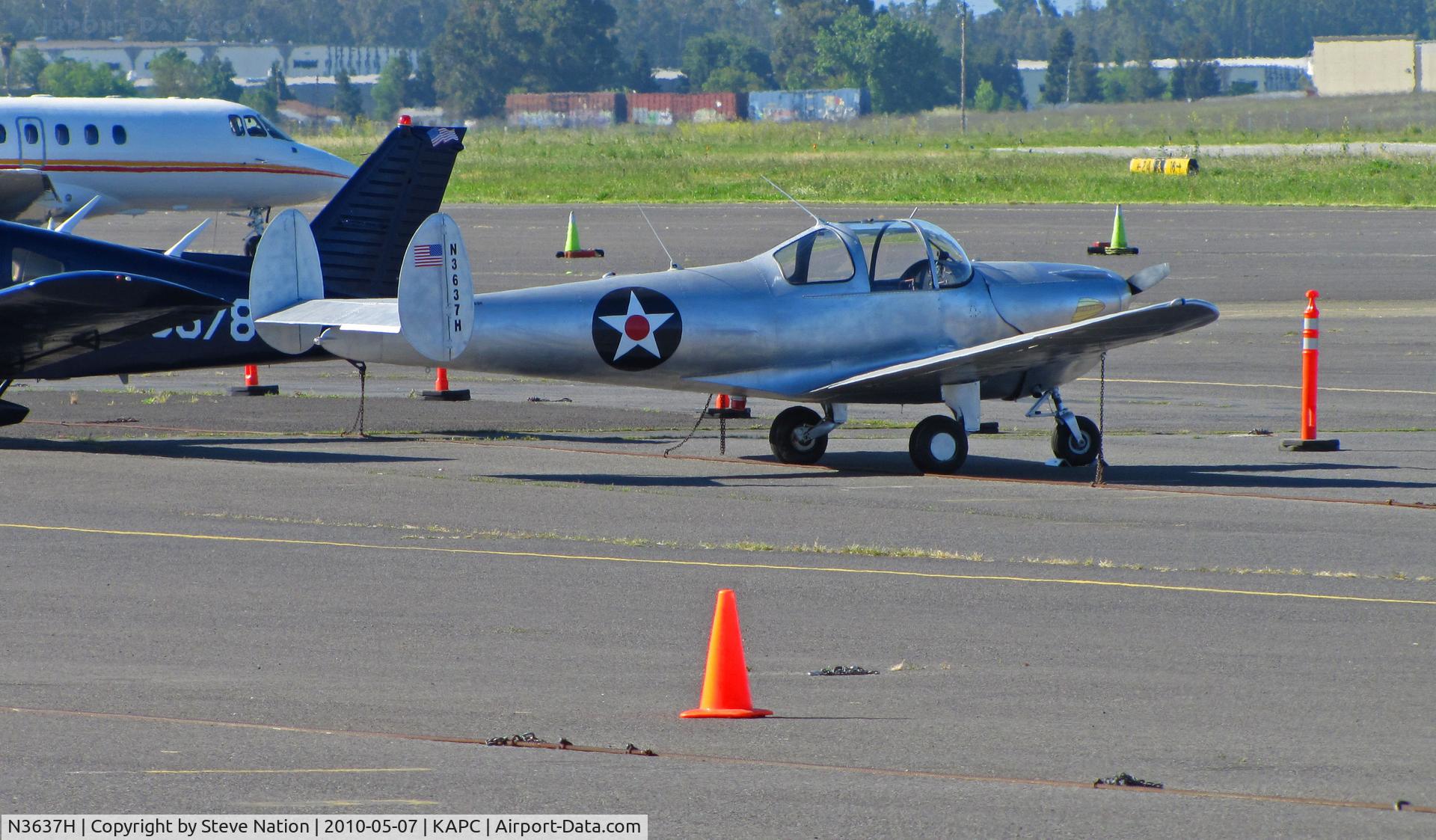 N3637H, 1946 Erco 415D Ercoupe C/N 4262, Napa, CA-based 1946 Ercoupe 415-D as NC3637H in pseudo-USAAC colors