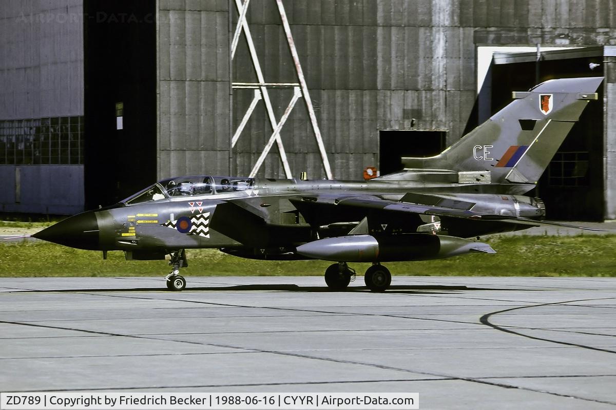ZD789, 1984 Panavia Tornado GR.1 C/N 391/BS132/3180, returning from a low level mission