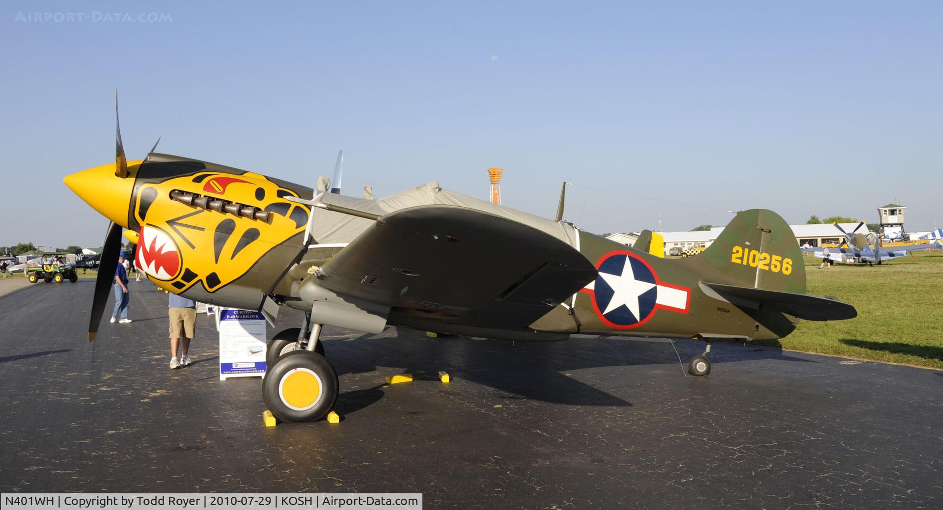 N401WH, 1942 Curtiss P-40K Warhawk C/N 42-10256, EAA AIRVENTURE 2010