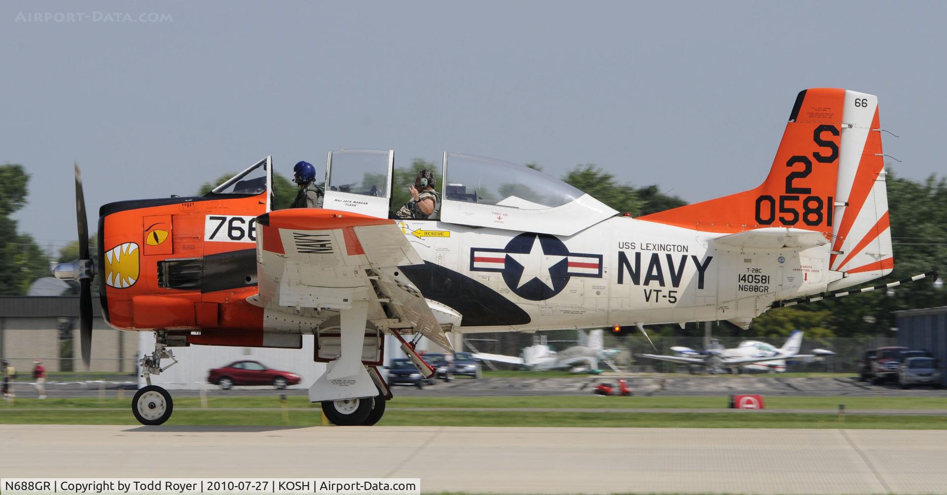N688GR, 1958 North American T-28C Trojan Trojan C/N 226-158 (140581), EAA AIRVENTURE 2010