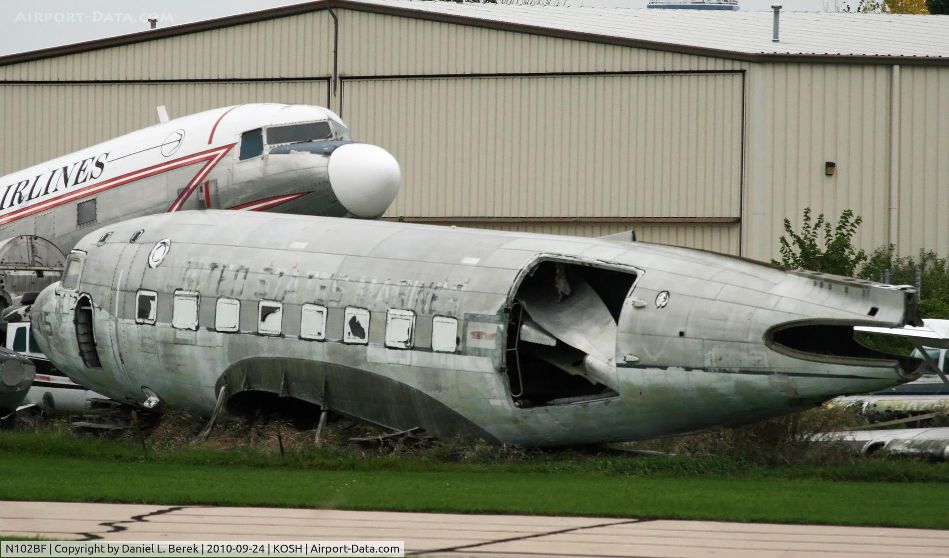 N102BF, Douglas C-117D C/N 43334, This bird has given its vital parts to other DC-3s converted to turbo power at Basler Turbo Conversions.