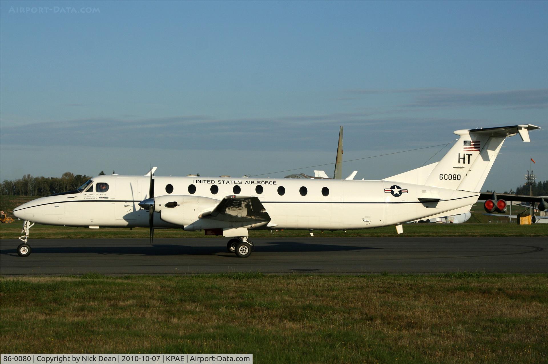 86-0080, 1986 Beech C-12J Huron C/N UD-003, KPAE