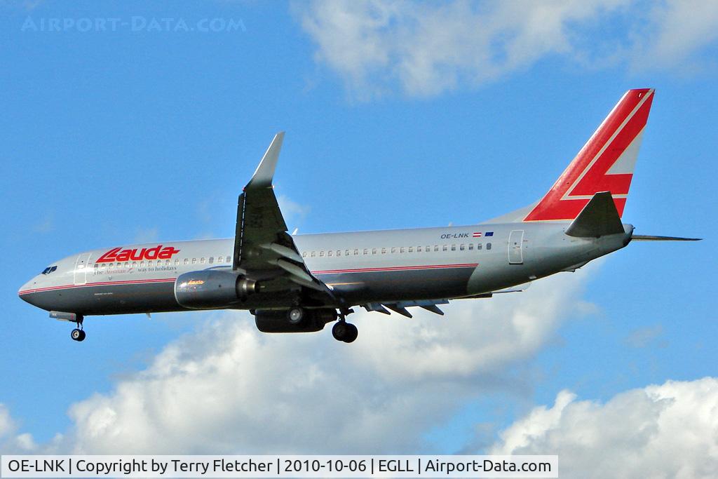 OE-LNK, 1999 Boeing 737-8Z9 C/N 28178, Lauda Air / Austrian Boeing 737-8Z9, c/n: 28178 at Heathrow