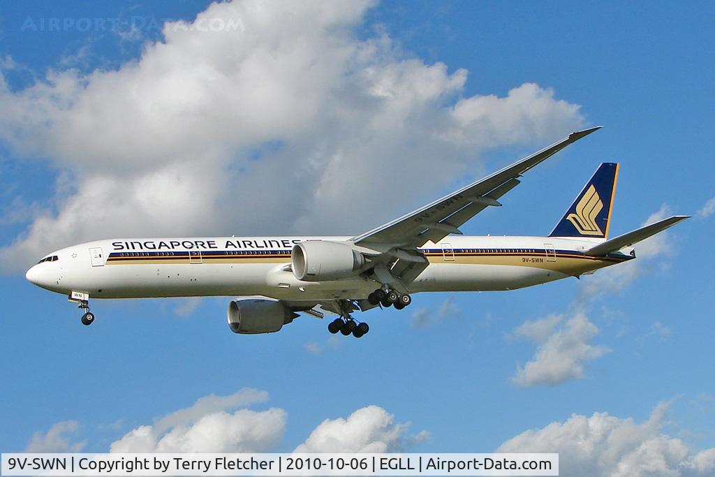 9V-SWN, 2008 Boeing 777-312/ER C/N 34579, Singapore Airlines Boeing B777-312ER, c/n: 34579 at Heathrow