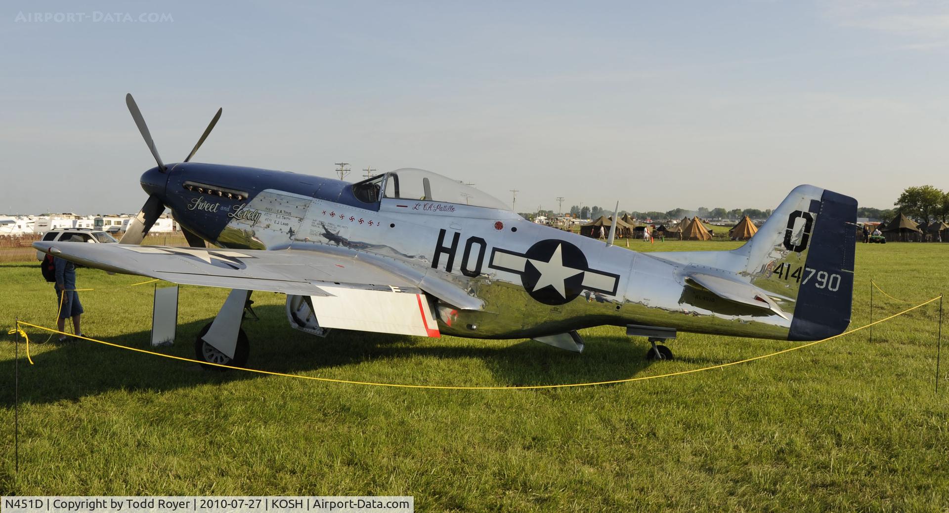 N451D, 1944 North American P-51D Mustang C/N 44-73279BB, EAA AIRVENTURE 2010