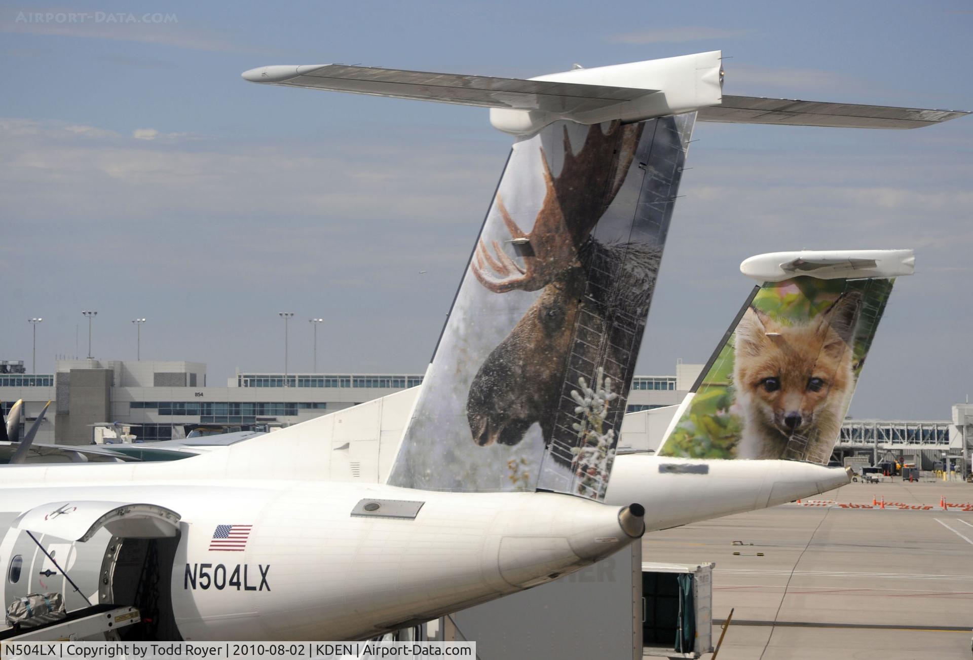 N504LX, 2007 Bombardier DHC-8-402 Dash 8 C/N 4172, Waiting in Denver