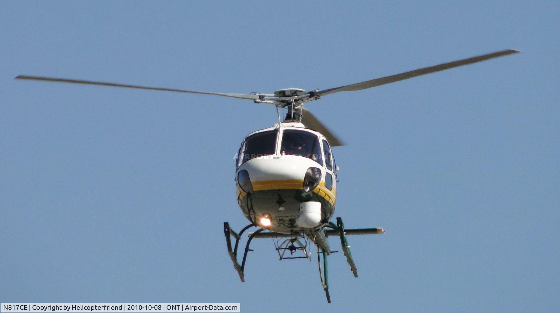 N817CE, Eurocopter AS-350B-3 Ecureuil Ecureuil C/N 4209, Inbound to SCE helipad on the southside