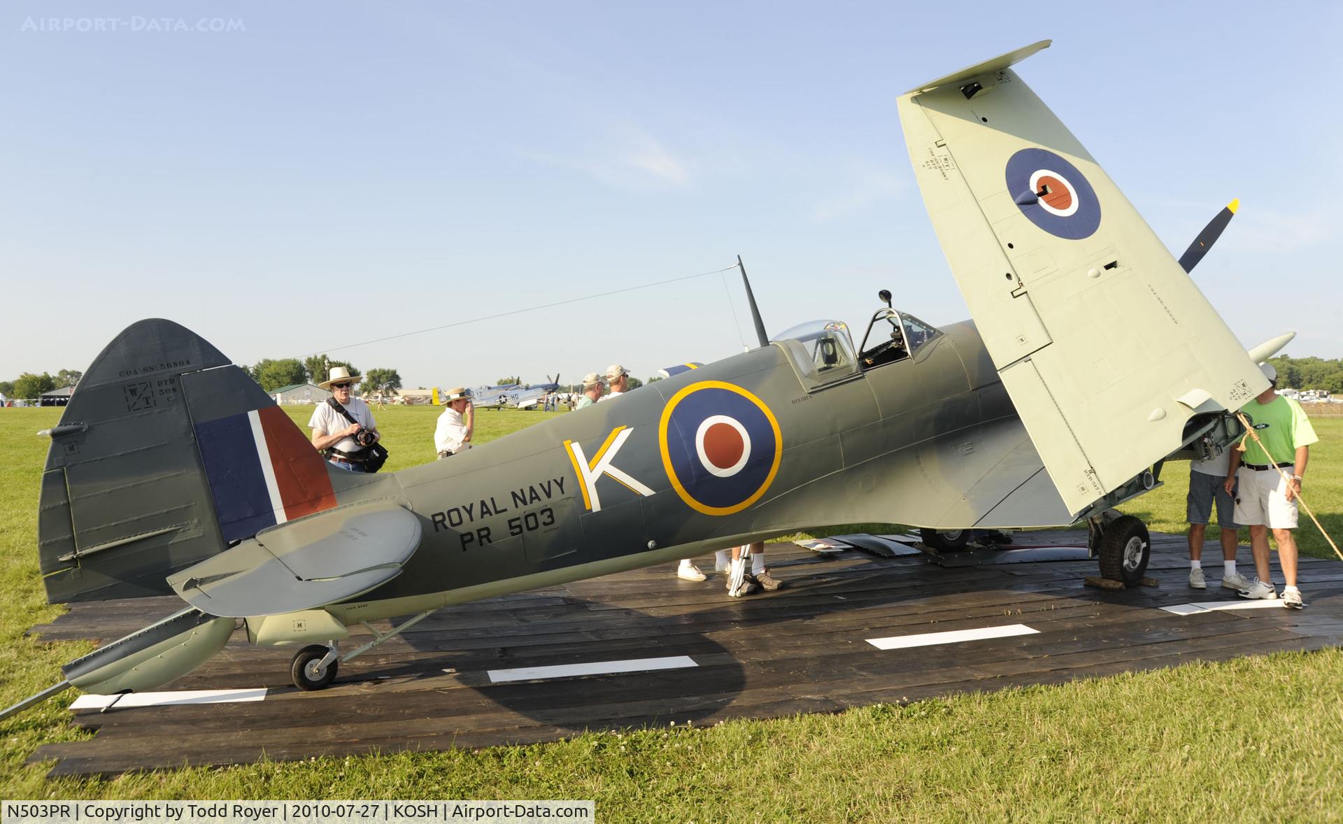 N503PR, 1945 Supermarine Seafire FXVc C/N COA.30621, EAA AIRVENTURE 2010