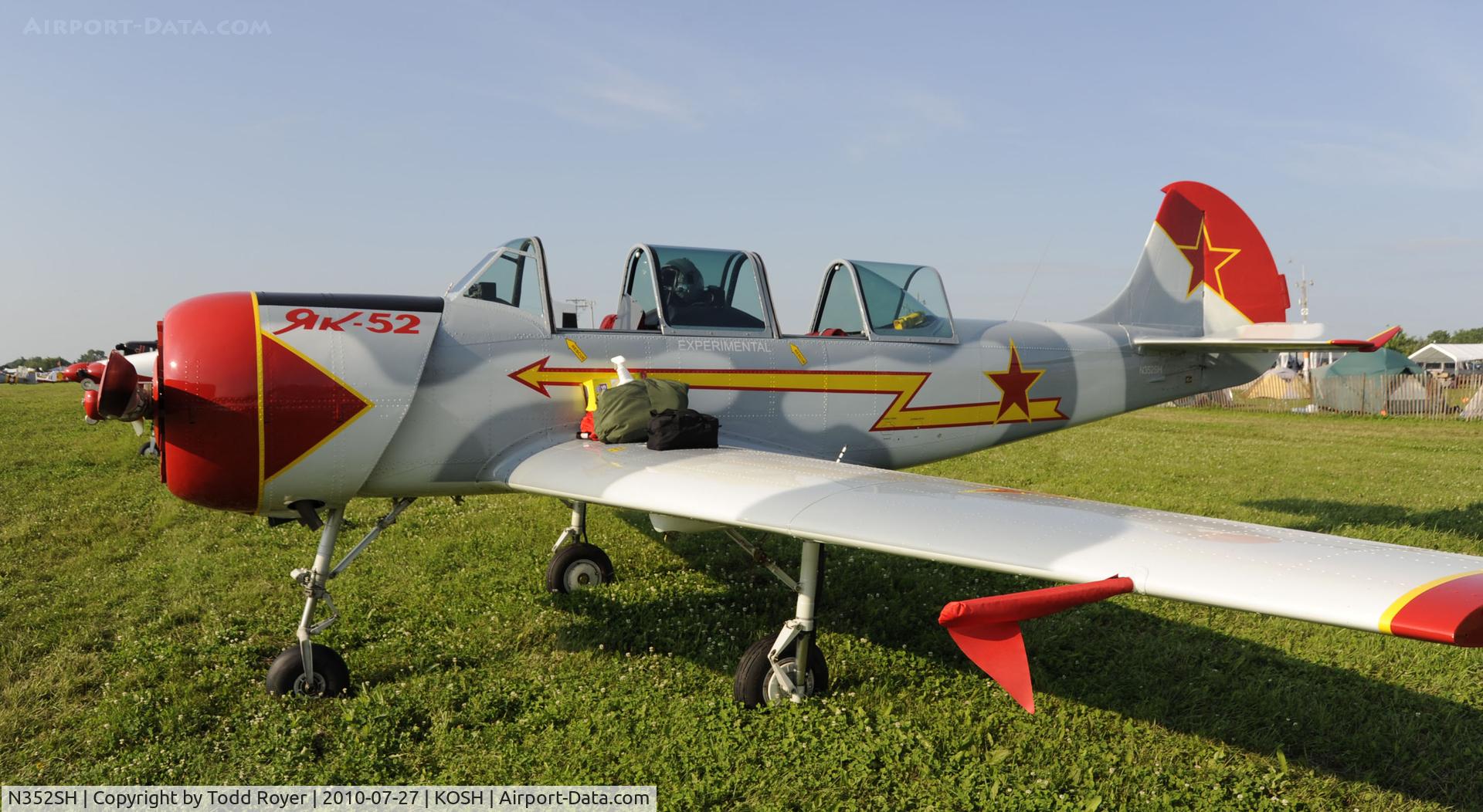N352SH, 1985 Yakovlev (Aerostar) Yak-52 C/N 855704, EAA AIRVENTURE 2010