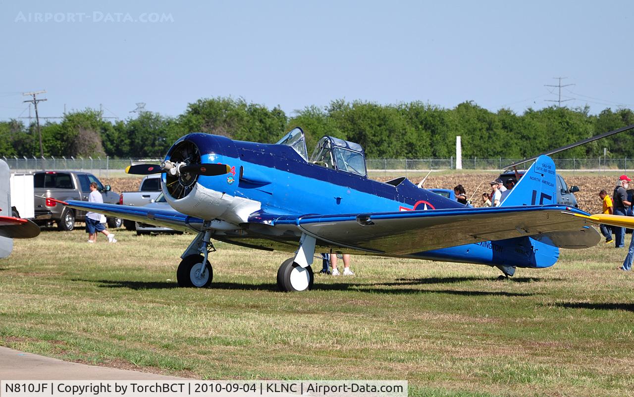 N810JF, 1944 North American SNJ-5 Texan C/N 88-18078, SNJ on display during Lancaster Open House '10.