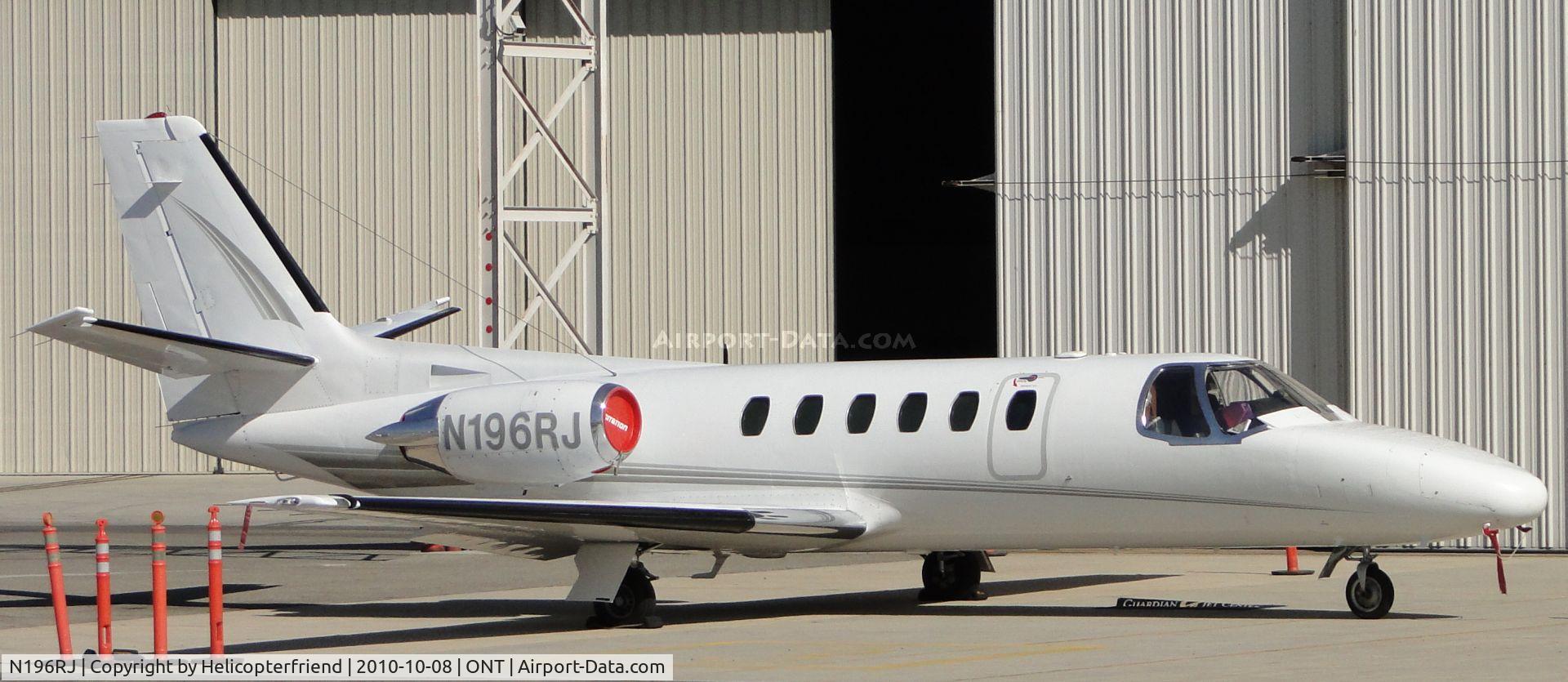 N196RJ, 1981 Cessna 550 C/N 550-0207, Parked in the southwest parking area