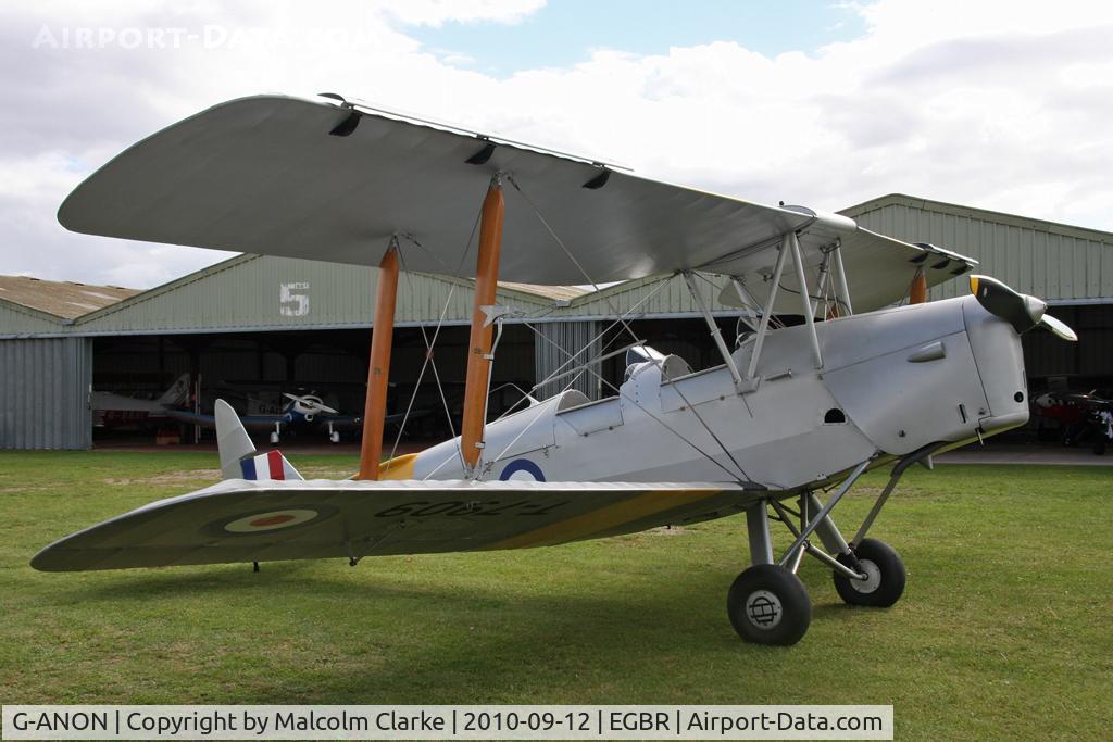 G-ANON, 1941 De Havilland DH-82A Tiger Moth II C/N 84270, De Havilland Tiger Moth at Breighton Airfield in September 2010.